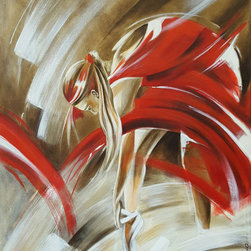 "Ballerina II" by Carolina Saffi 31x25 Original on Canvas - Paintings