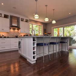 Elegant Cottage Kitchen - Hardwood Flooring