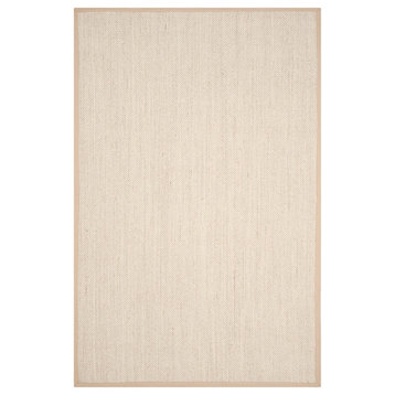 Safavieh Natural Fiber Collection NF143 Rug, Marble/Linen, 6' X 9'