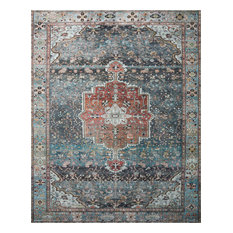 Margot Oriental Ocean/Brick Area Rug, 2'3"x3'9"