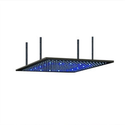 Juno 20" Oil Rubbed Bronze Square Color Changing LED Rain Shower Head - Showerheads And Body Sprays