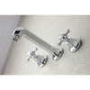 KS4021BX 2-Handle Wall Mount Tub Faucet, Polished Chrome
