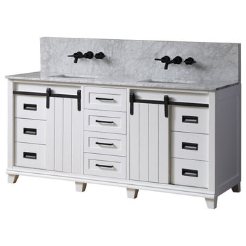 72" Ultimate Premium Chanceton Bath Vanity, White