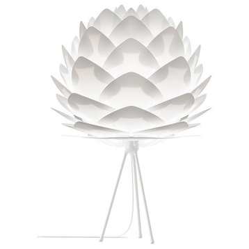 Silvia Table Lamp, White/White