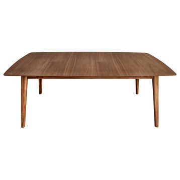 29 H x 37 W x 74 D Walnut Mid-Century Modern Dining Table