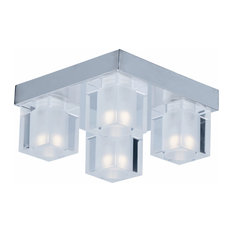 ET2 E32038-18 Blocs 4 Light 8"W LED 3000K Flush Mount Ceiling - Polished Chrome