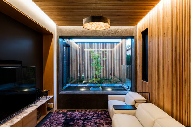 Contemporary Home Theater by Luci.D Interiors