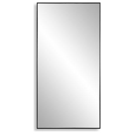 40" Industrial Black Rectangle Mirror