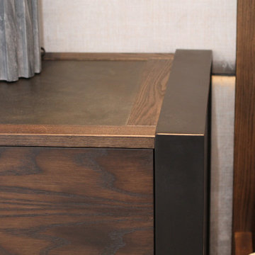 PORTER STEEL WRAPPED BEDSIDE TABLE