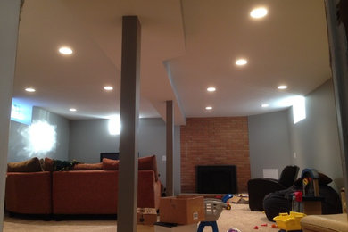 Examples of recessed lighting (can lights)