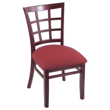 Holland Bar Stool, 3130 18 Chair, Dark Cherry Finish, Allante Wine Seat