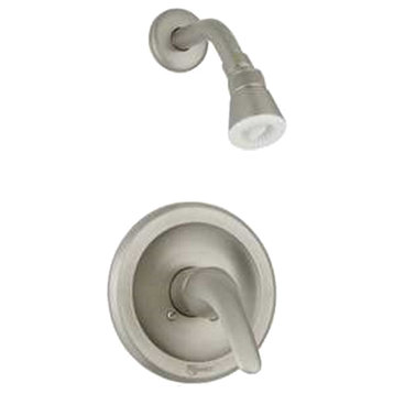 Single Handle Shower Only Faucet, Brushed Nickel, Matching Lever H