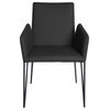 Amir Arm Chair, Black and Black