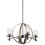 Kalco - Irv"e 26.5"x18" 4-Light Transitional Chandelier by Kalco - From the Irvine collection  this Transitional 26.5Wx18H inch 4 Light Chandelier will be a wonderful compliment to  any of these rooms: Dining Room; Bedroom; Kitchen; Foyer