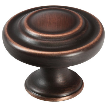 50 Pack Saturn Ring Metal Brushed Oil-Rubbed Bronze Cabinet Knob 1-11/32"