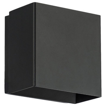 WAC Lighting Boxi 1-Light LED 3-CCT 3000K Aluminum Wall Sconce in Black