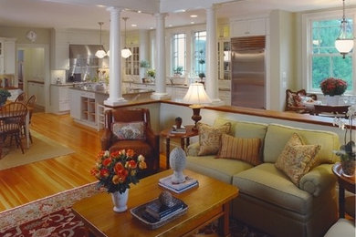 Inspiration for a timeless living room remodel in Providence
