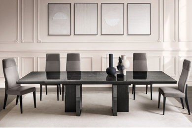 Inspiration for a contemporary dining room remodel in Montreal