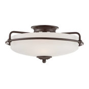 Quoizel Lighting GF1617PN Griffin Flush Mount Ceiling Light In Palladian Bronze