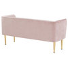 Audrey Velvet Upholstered Bench, Pink