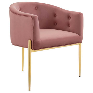 Modway Furniture Savour Accent Chair, Dusty Rose