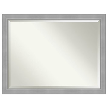 Vista Brushed Nickel Beveled Wall Mirror - 44.25 x 34.25 in.
