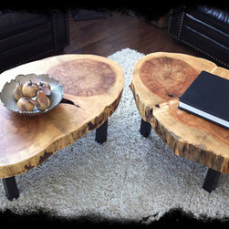 Live Edge Cookie Coffee Tables and Side Tables - Reclaimed Maple - Coffee And Accent Tables