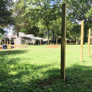 Horizontal Fence with Retaining Wall
