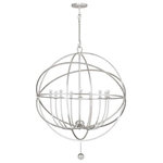 Crystorama - Crystorama 9229OS Nine Light Chandelier Solaris Olde Silver - Less is more with the sleek minimalist Solaris collection. Inspired by artwork at the MoMA in New York, the Solaris Collection is the perfect marriage of form and function. The fixture combines thin, swiping arms with a sculptural, sphere-shaped wrought cage. Whether the look is rustic, boho, modern or a transitional vibe, this light is as versatile as it is stylish.
