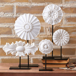 Tozai Home S/5 Architectural Medallions On Stands - SKU: FLX103-S5 - Lamps