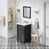 Jeffrey Alexander Douglas 24" Black Single Sink Vanity With Marble Top
