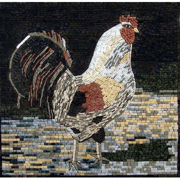 Mosaic Kitchen Backsplash- Farm Fowl, 24"x24"