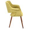 Lumisource Vintage Flair Chair, Green/Walnut
