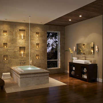 Zen Bathtub Candle Wall