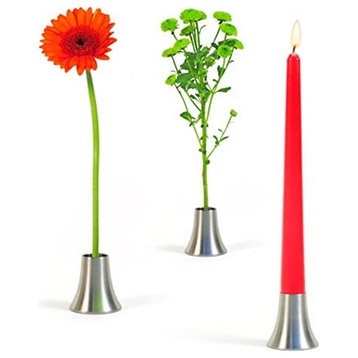 XXD's Romeo & Juliet Stainless Steel Design 2-in-1 Candle Holders and Vase