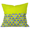 Jacqueline Maldonado Triangle Dip Lime Throw Pillow, 20x20