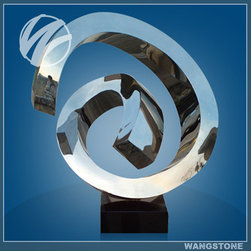 modern abstract stainless steel sculpture - Sculptures