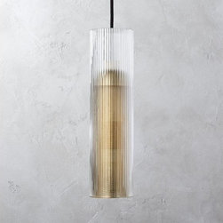 Striae Ribbed Glass Pendant Light | CB2 - Pendant Lighting
