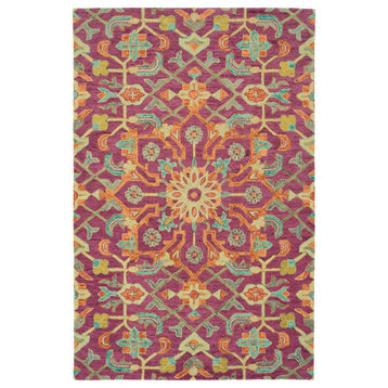 Kaleen Chancellor Hand-Tufted Indoor Area Rug, Plum 10'x14'