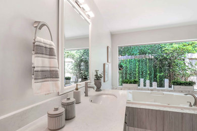 Inspiration for a contemporary bathroom remodel in Houston