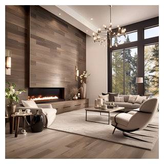 Hudson Valley Sustainable Luxury Home - Modern - Living Room - New York ...
