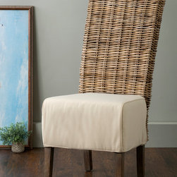 East At Main's Brainerd Gray Rattan Dining Chair - Products