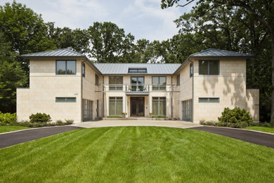 Contemporary exterior home idea in Chicago