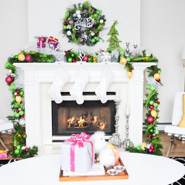 Raspberry & Yellow Holiday House