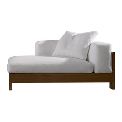 Minotti - Minotti Alison Iroko Chaise Lounge - Outdoor Chaise Lounges
