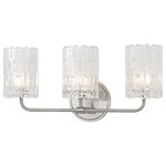 Hudson Valley Lighting - Dexter 3-Light Bath and Vanity With Clear Glass Shade, Satin Nickel - Shade Finish: ClearMay only be used as uplights