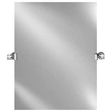 Radiance Polished Edge Rectangle Tilt Mirror, Polished Nickel, 20"x26"