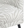 Lumisource Tania Accent Chair With Black Steel Finish CHR-TANIAZEB BKGY