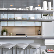 8 Items to Display on a Flyover Kitchen Shelf