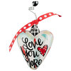 Love You More Puff Heart Ornament